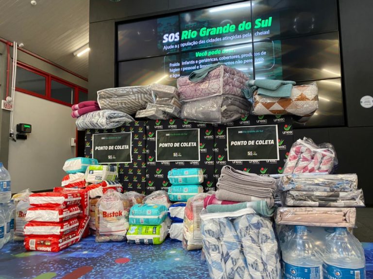 Unesc realiza campanha de arrecadação de donativos para vítimas das enchentes no RS